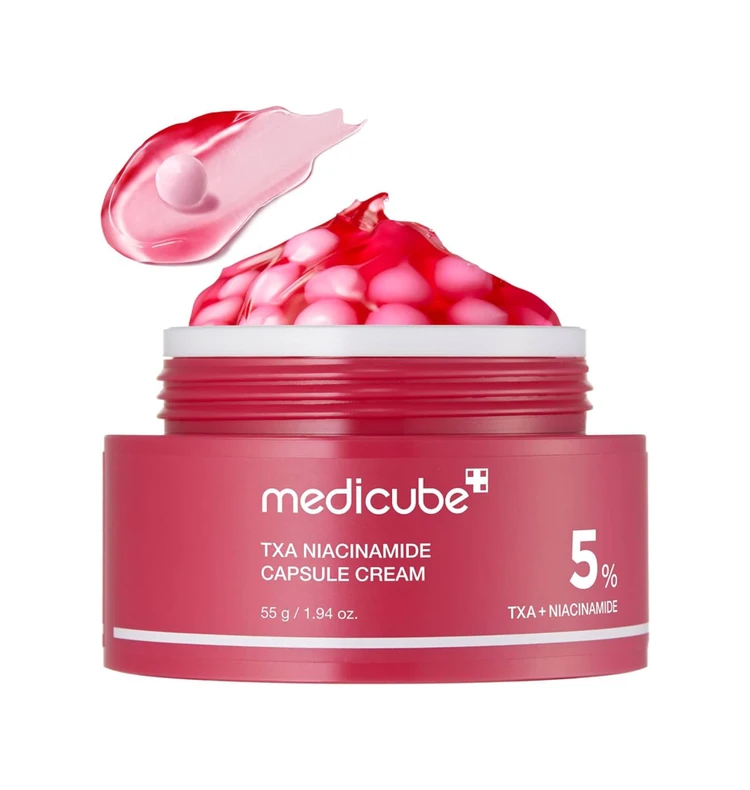 کرم کپسولی روشنکننده نیاسینامید ۵٪ و ترانکزامیک اسید (TXA) مدیکیوب Medicube TXA Niacinamide Capsule Cream اورجینال